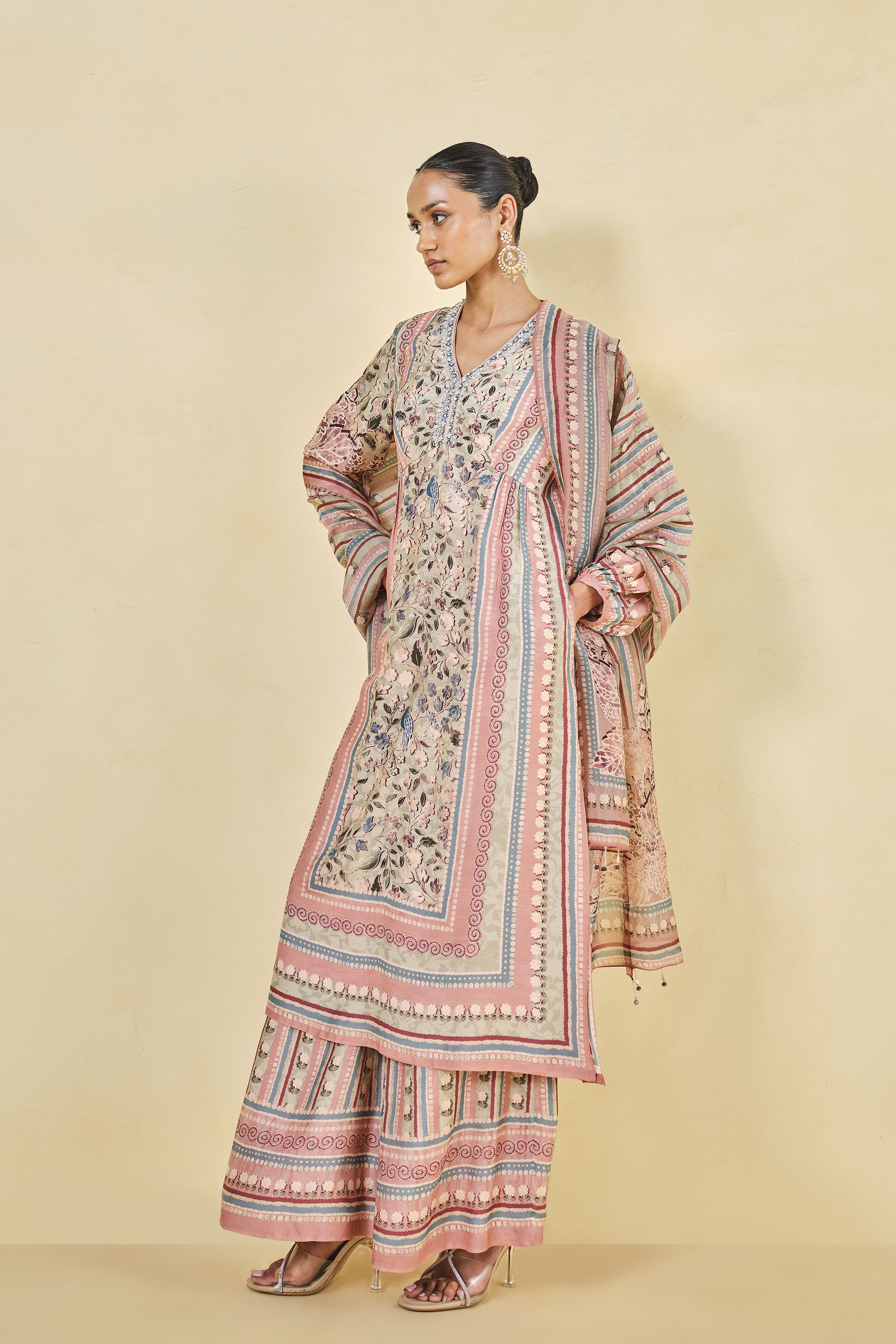 Adhija Lyocell Suit Set - Blush